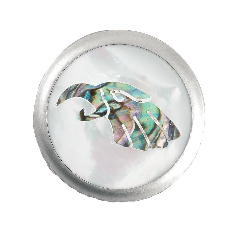 Framus & Warwick - Stacked Potentiometer Dome Knob, Eaglehead, Inlay - Satin Chrome